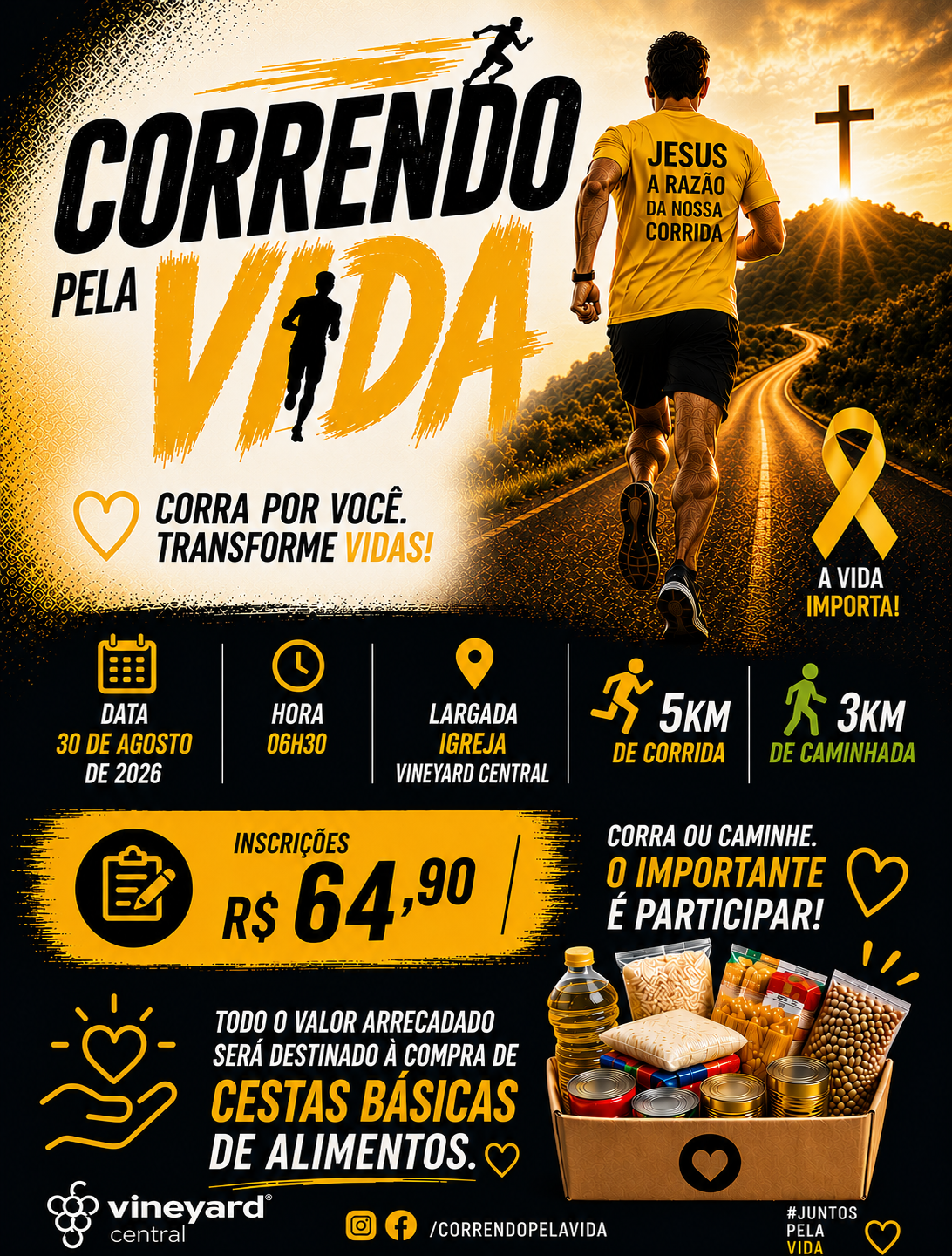 CORRENDO PELA VIDA - Banner