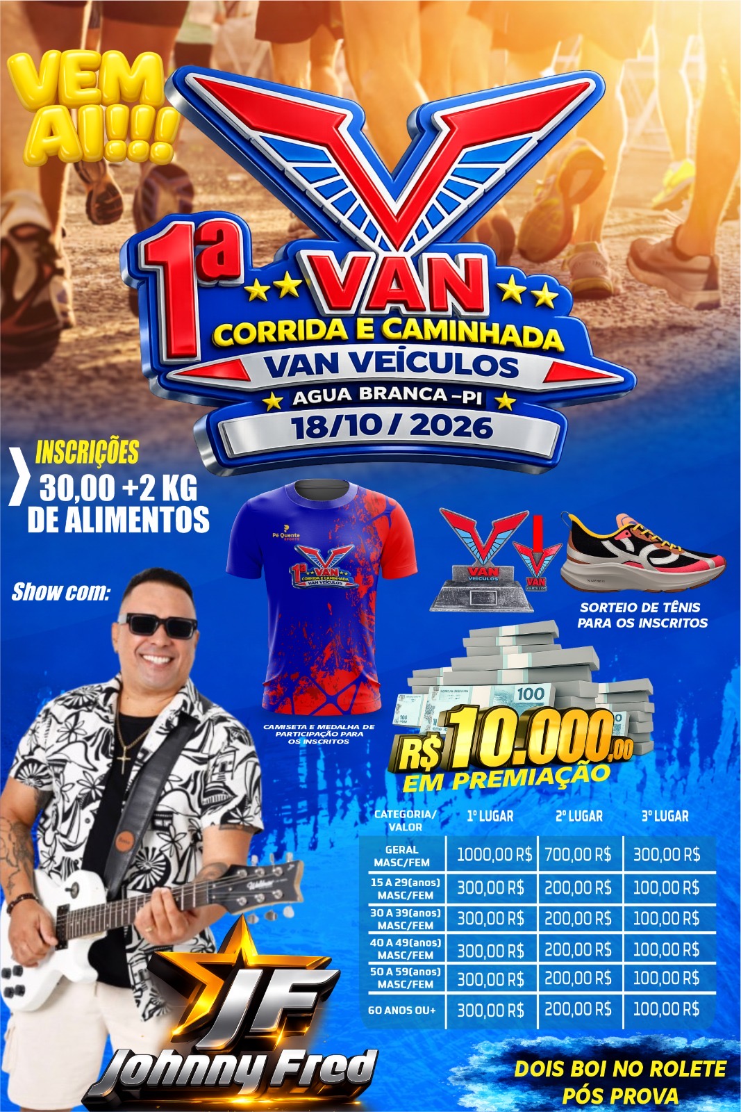 1ª CORRIDA E CAMINHADA VAN VEICULOS - Banner