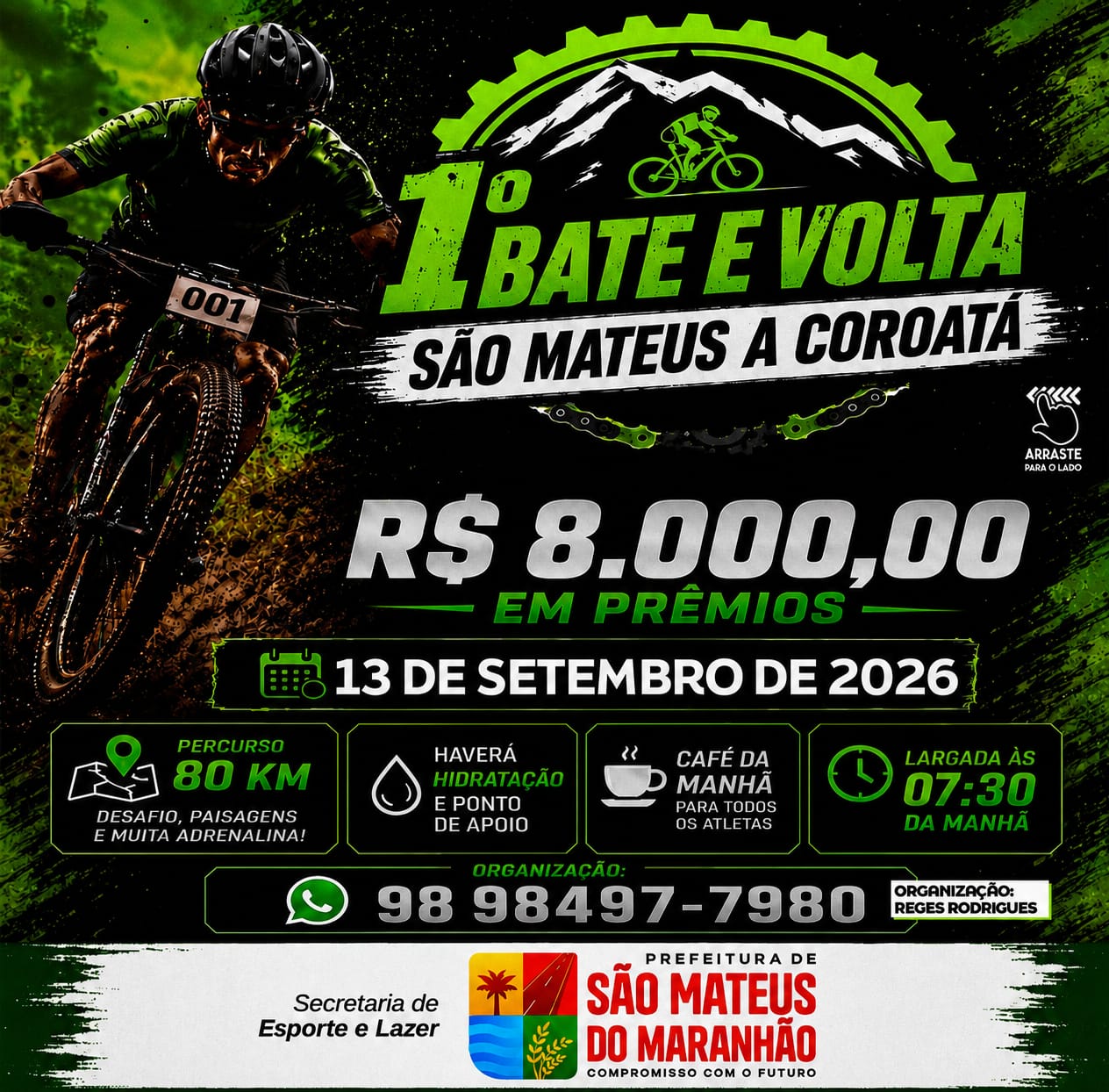 1º BATE E VOLTA — SÃO MATEUS A COROATÁ - Banner