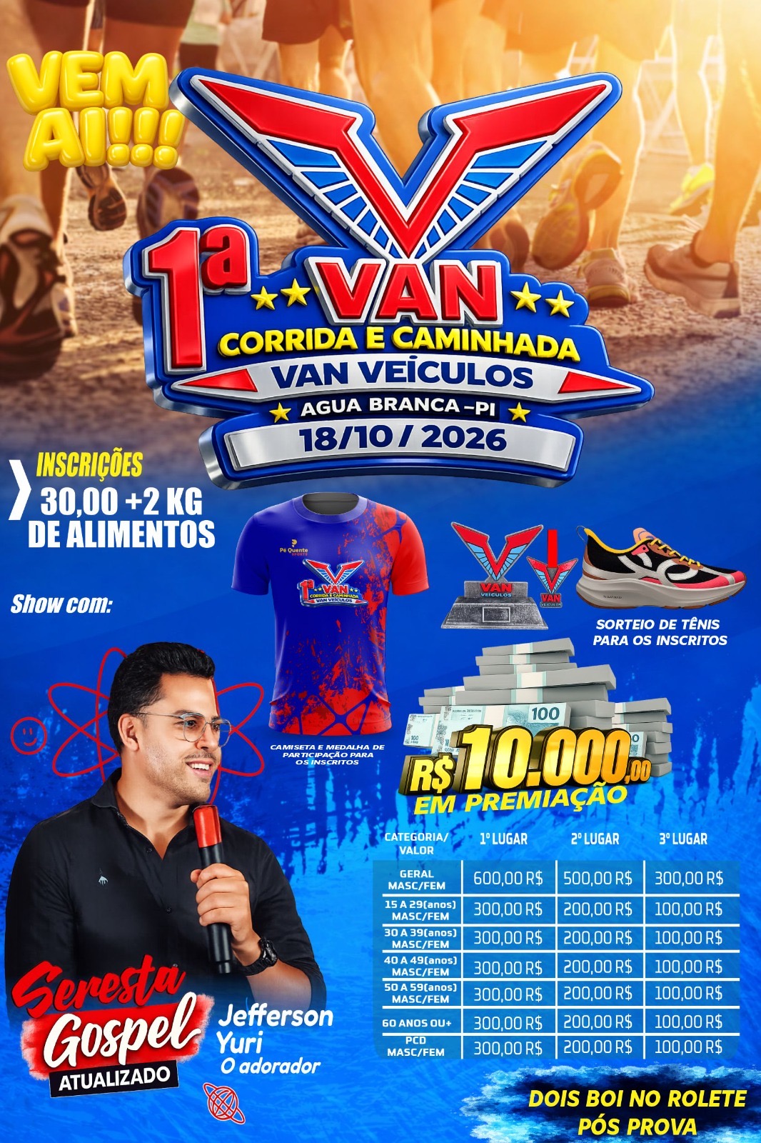 1ª CORRIDA E CAMINHADA VAN VEICULOS - Banner