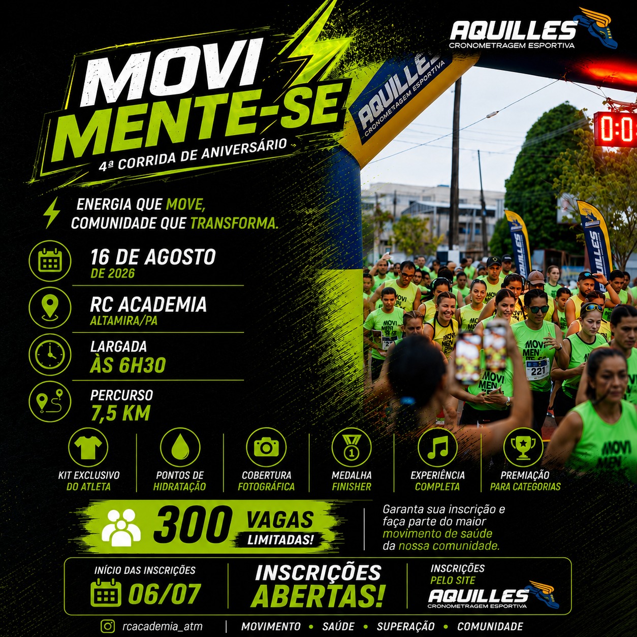 4ª CORRIDA DE ANIVERSARIO RC ACADEMIA - MOVIMENTE-SE - Banner