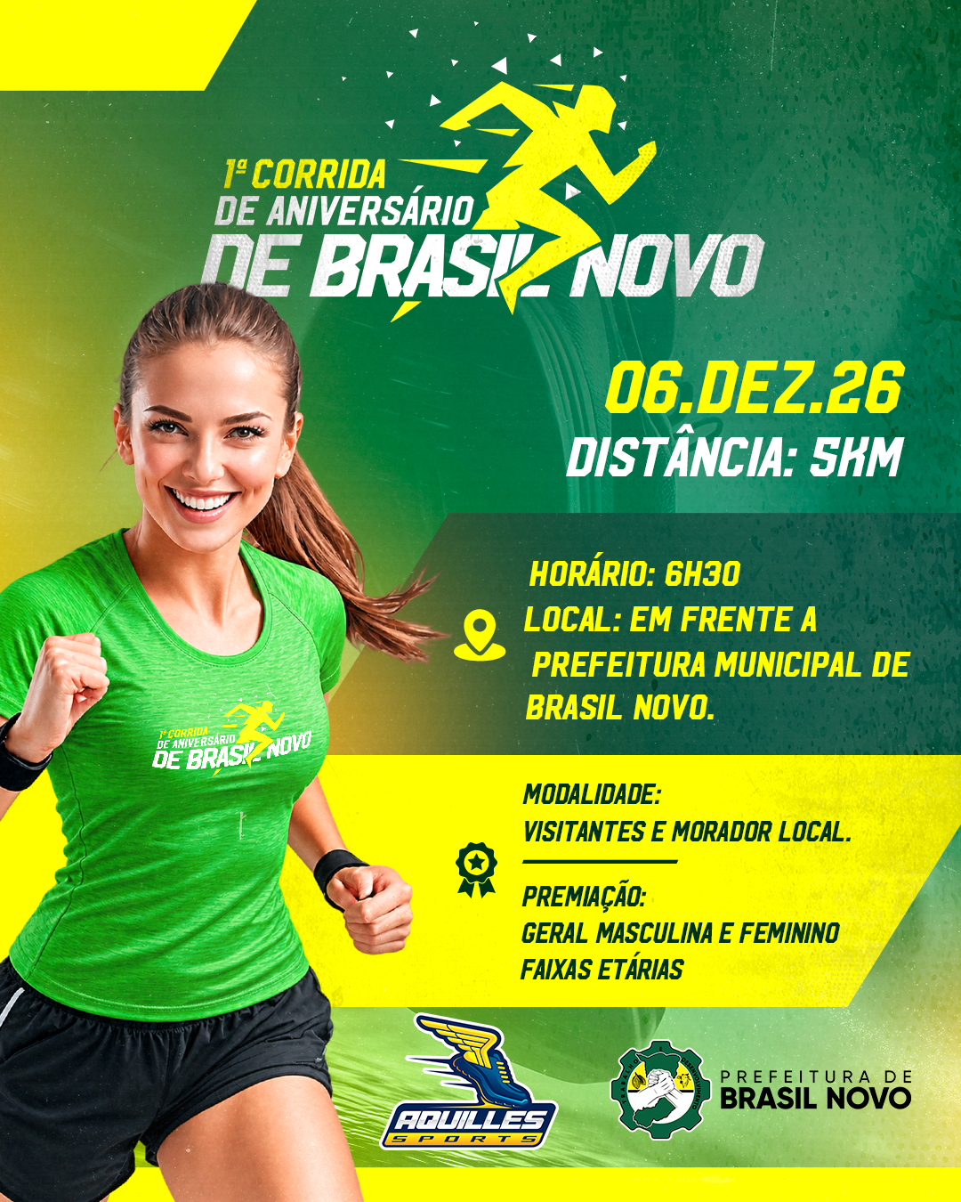 1ª CORRIDA DE ANIVERSÁRIO DE BRASIL NOVO - Banner