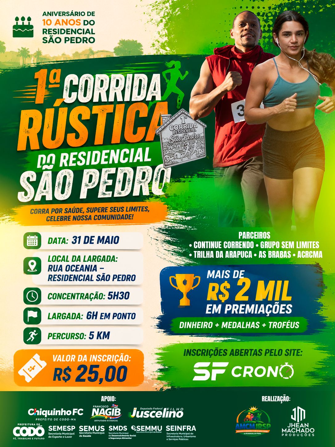 1 CORRIDA DE ANIVERSARIO DO RESIDENCIA SAO PEDRO - Banner