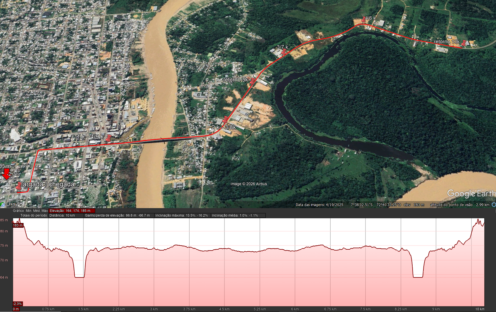 Imagem do Percurso - CORRIDA LÍDER 25 anos
