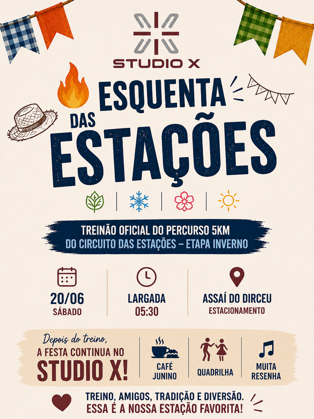 Esquenta das Estações – Treinão Oficial do Percurso 5K - Banner