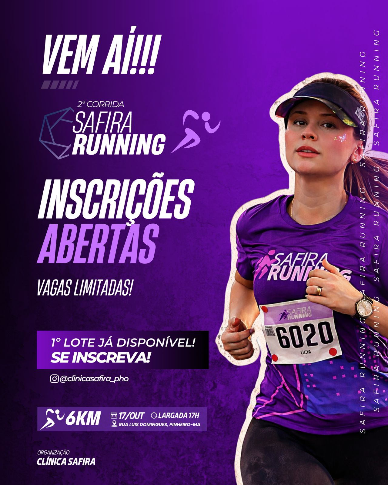  CORRIDA SAFIRA RUNNING - 2° EDIÇÃO - Banner