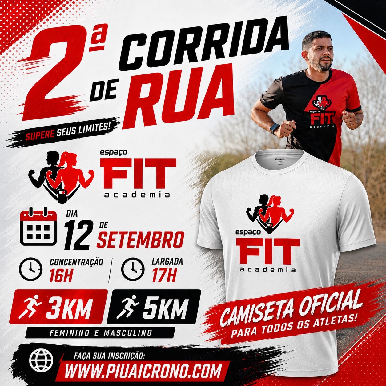 2ª CORRIDA DE RUA ESPAÇO FIT ACADEMIA - Banner