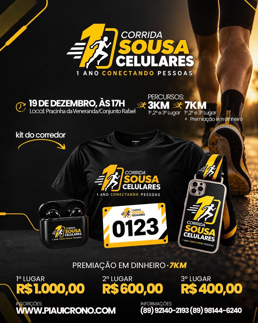 1ª CORRIDA SOUSA CELULARES - Banner