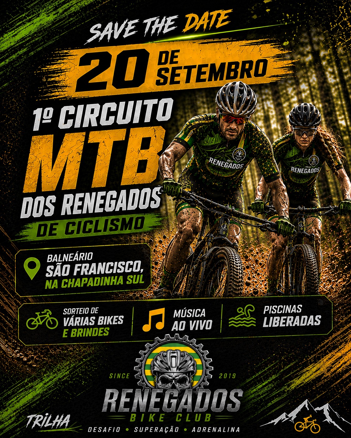 1º CIRCUITO MTB DE CICLISMO DOS RENEGADOS - Banner