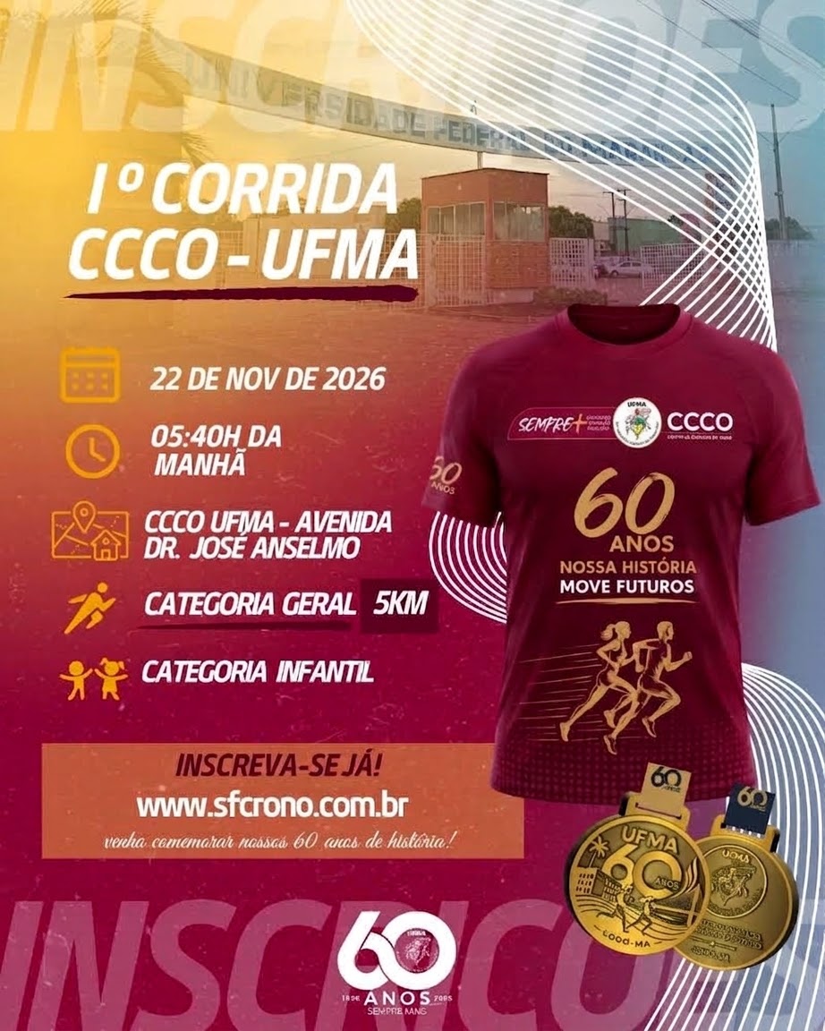 1ª Corrida CCCO - UFMA 60 anos - Banner