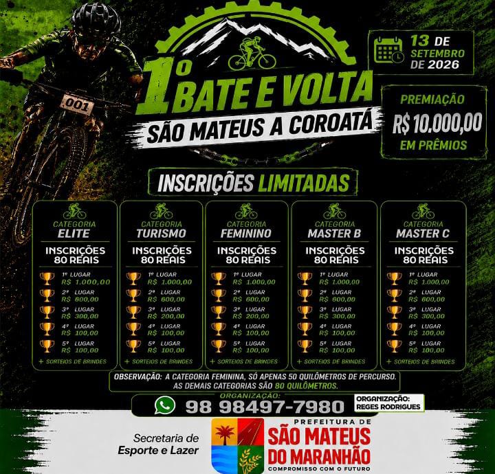 1º BATE E VOLTA — SÃO MATEUS A COROATÁ - Banner