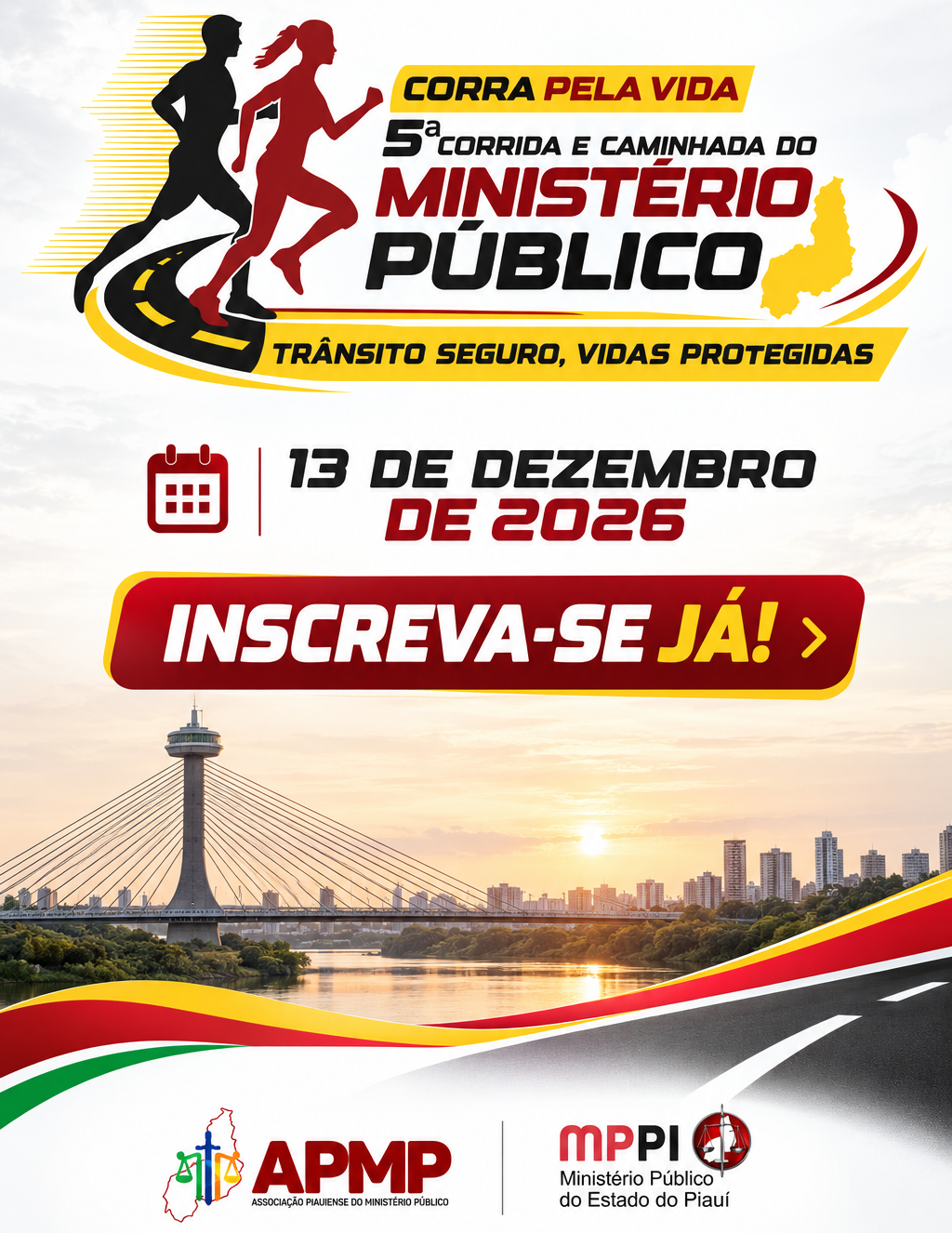 5ª Corrida e Caminhada do Ministério Público - Trânsito Seguro, Vidas Protegidas! - Banner