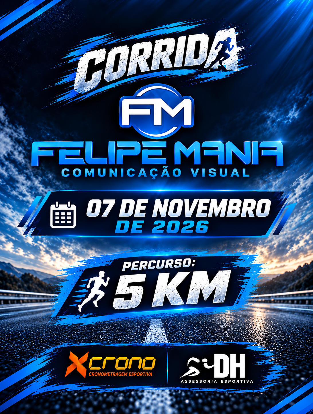 1ª CORRIDA DE RUA FELIPE MANIA   - Banner