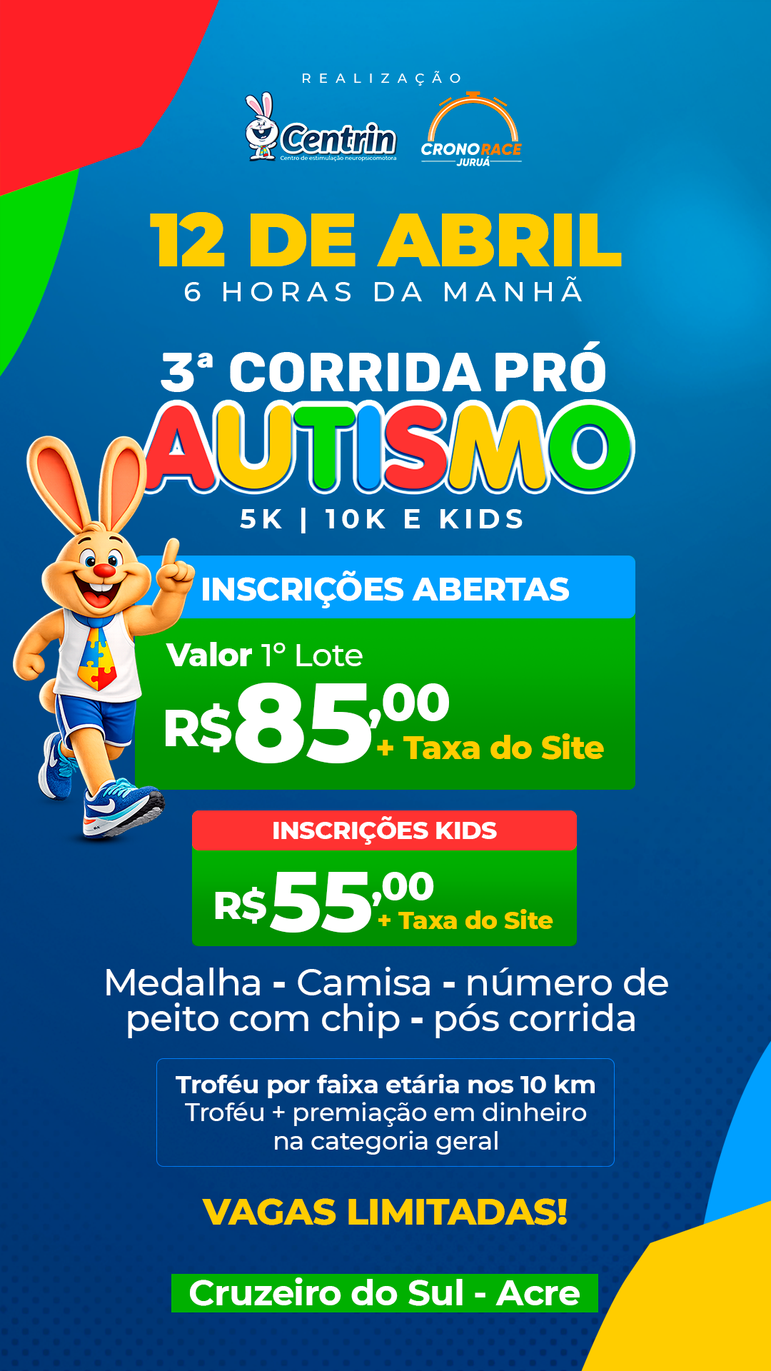 3ª CORRIDA PRÓ AUTISMO - Banner