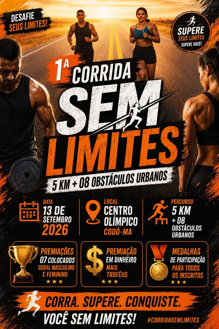 1° CORRIDA SEM LIMITES - Banner