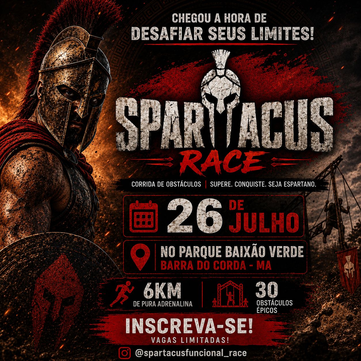 3° EDIÇÃO SPARTACUS RACE 2026 - Banner