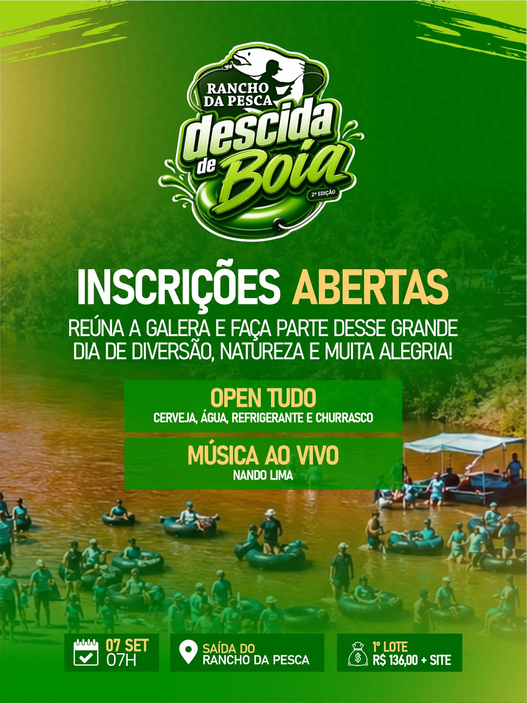 2ª EDIÇÃO DESCIDA DA BOIA RANCHO DA PESCA - Banner