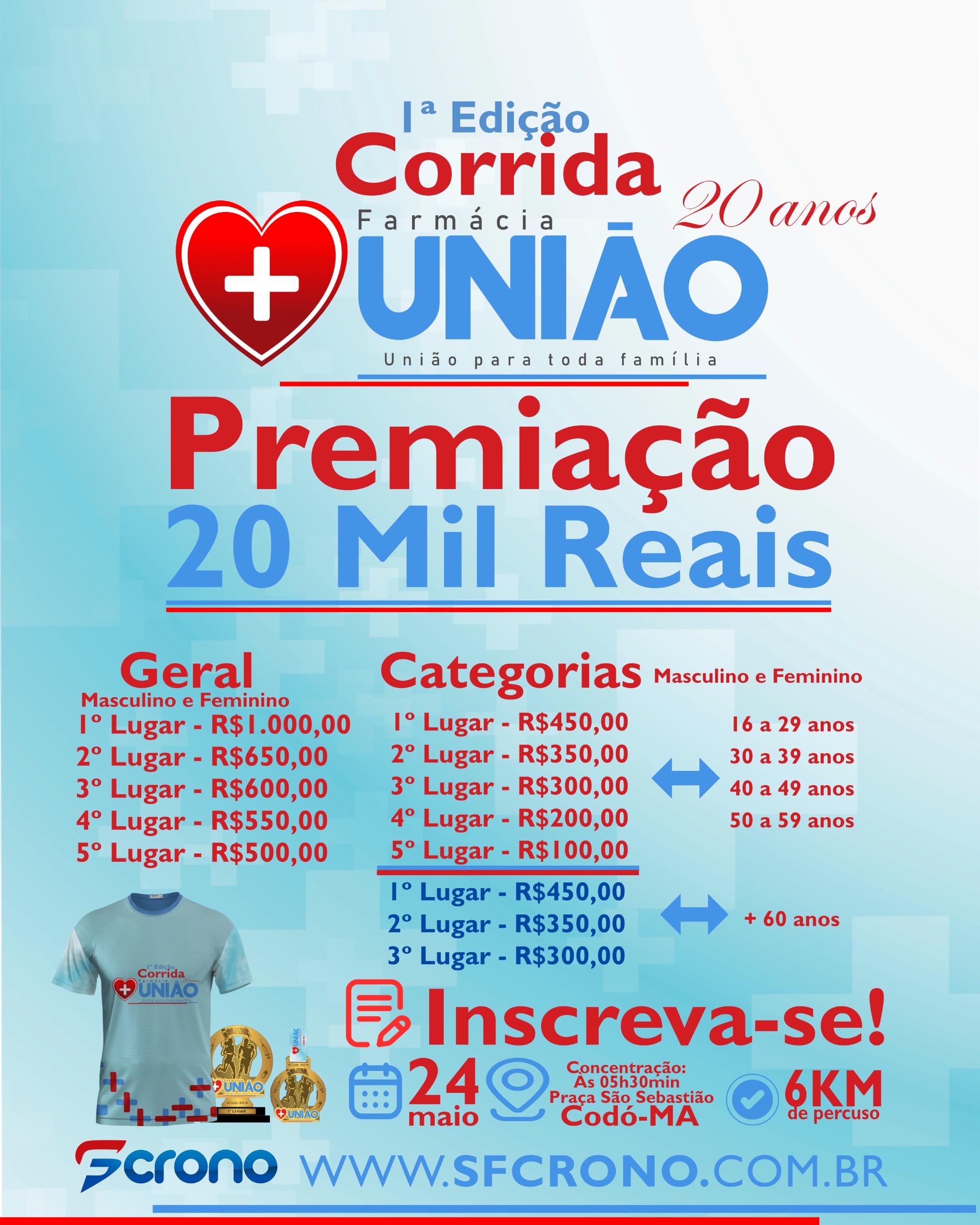1° EDIÇÃO CORRIDA FÁRMACIA UNIÃO - Banner