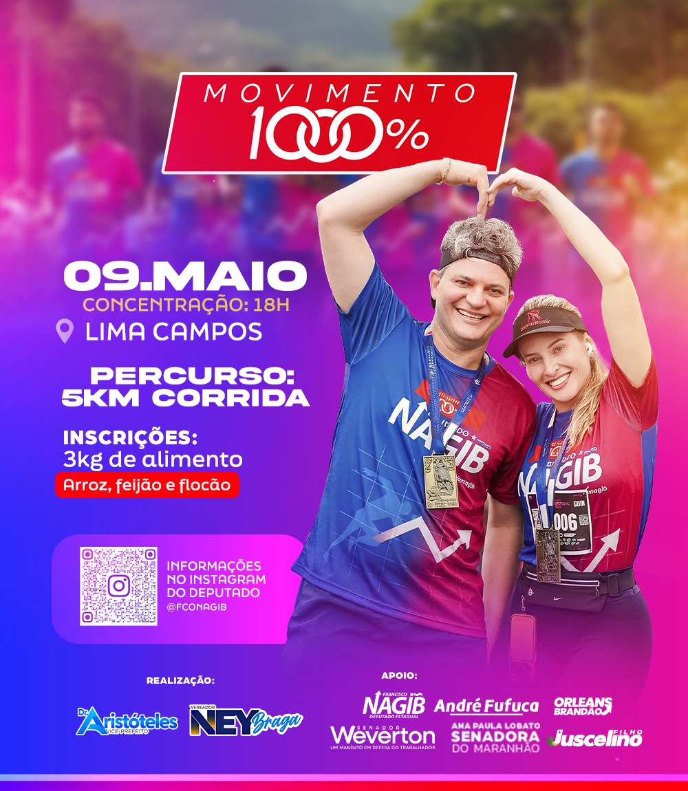 CORRIDA MOVIMENTO 1000 % LIMA CAMPOS - Banner