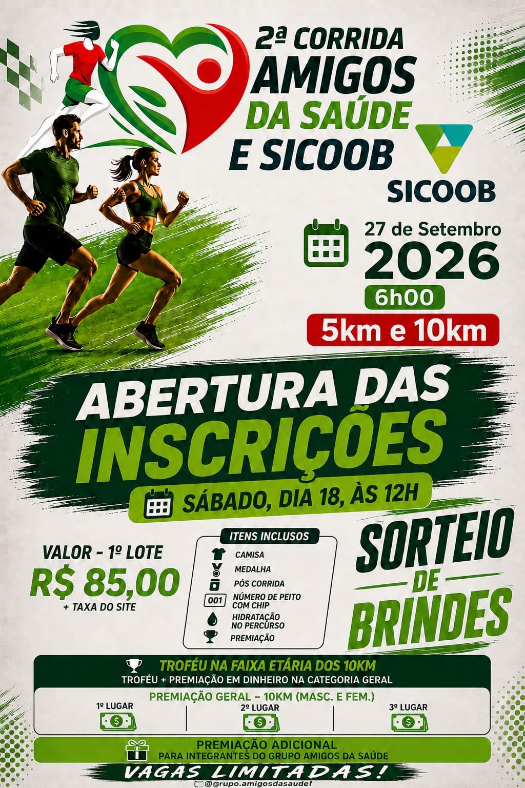 2ª CORRIDA AMIGOS DA SAÚDE E SICOOB - Banner