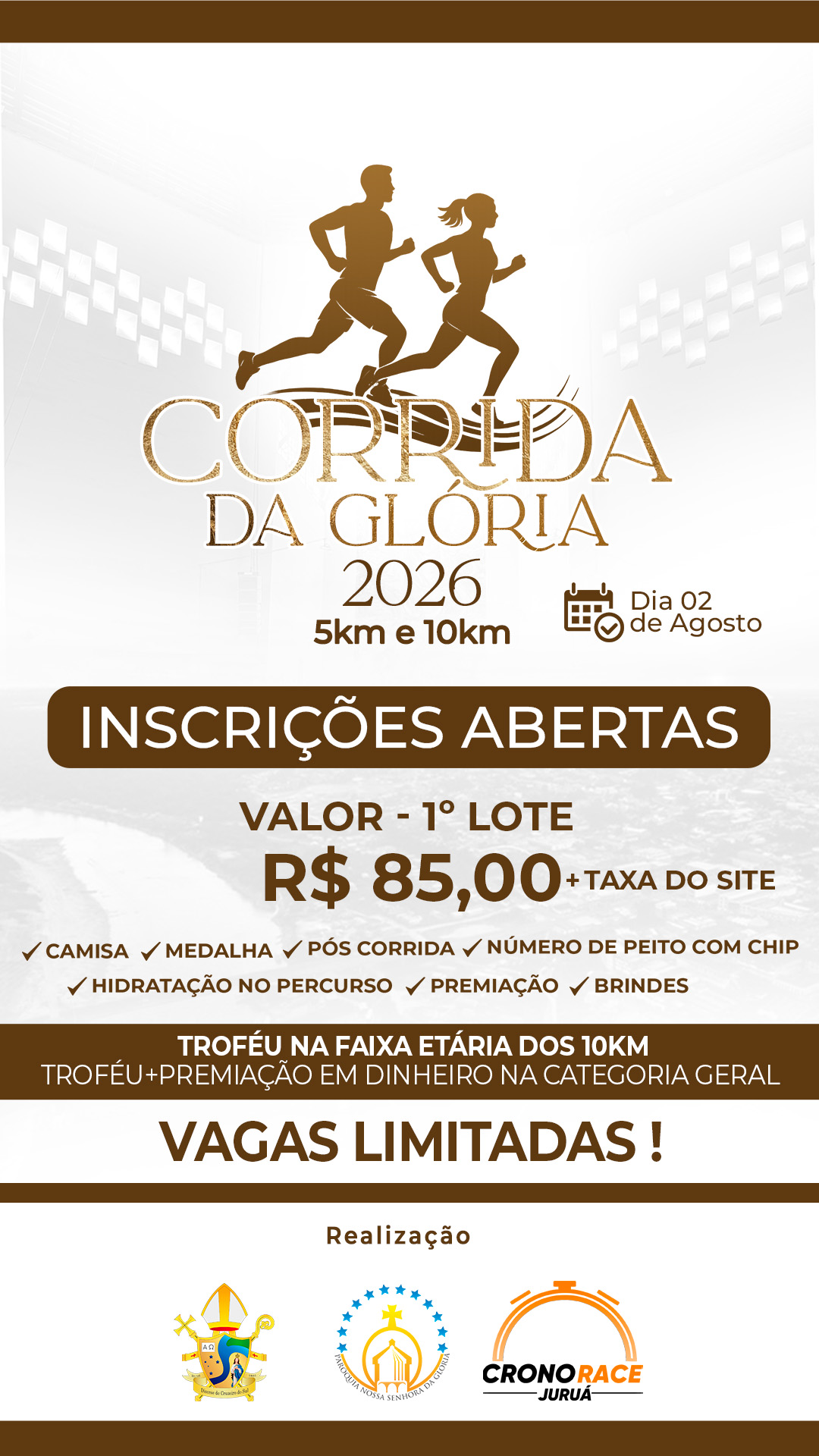 Imagem do Percurso - CORRIDA DA GLÓRIA 2026 