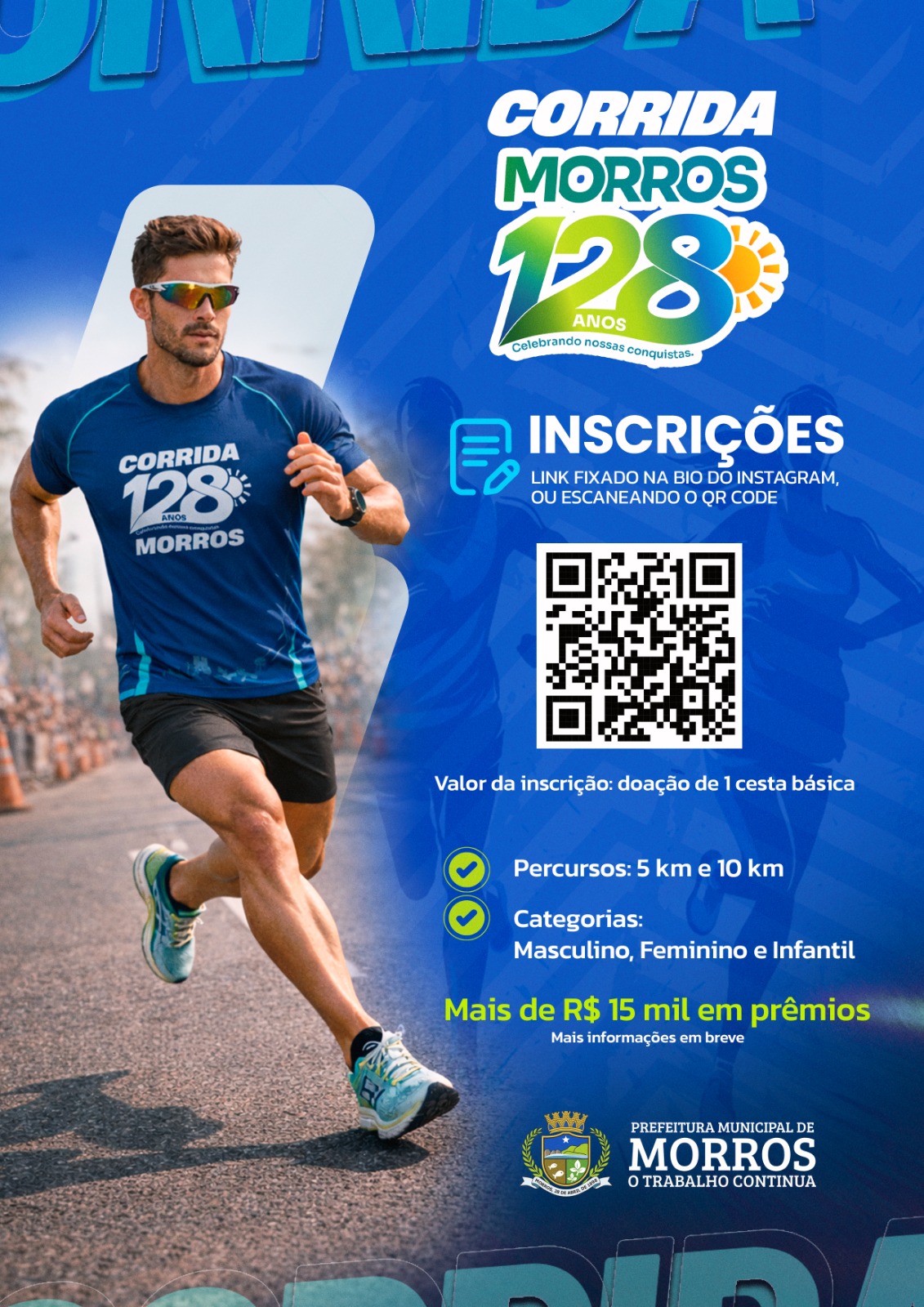 1ª CORRIDA MORROS, 128 ANOS DE HISTÓRIA - Banner