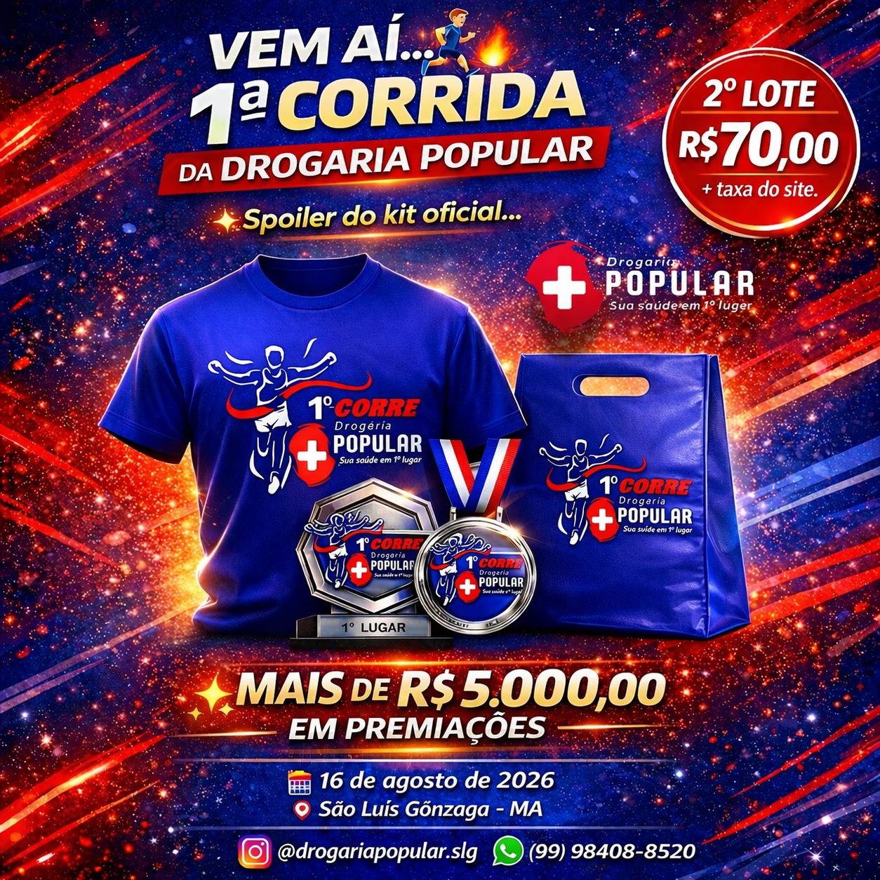 1ª CORRIDA DROGARIA POPULAR  - Banner