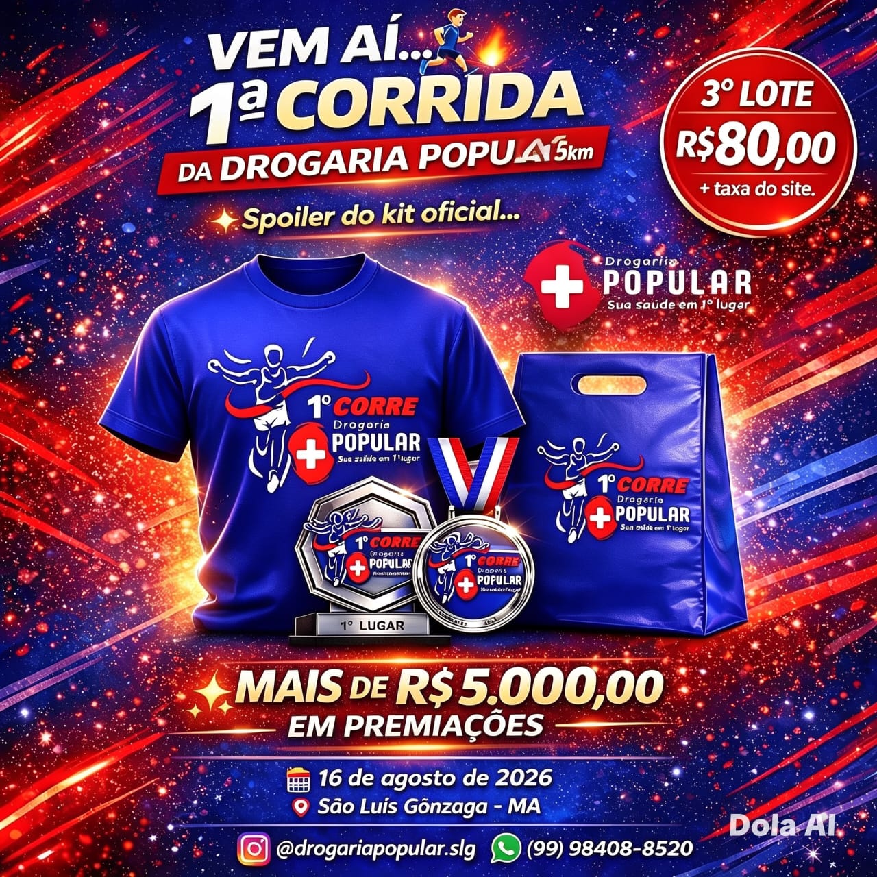 1ª CORRIDA DROGARIA POPULAR  - Banner