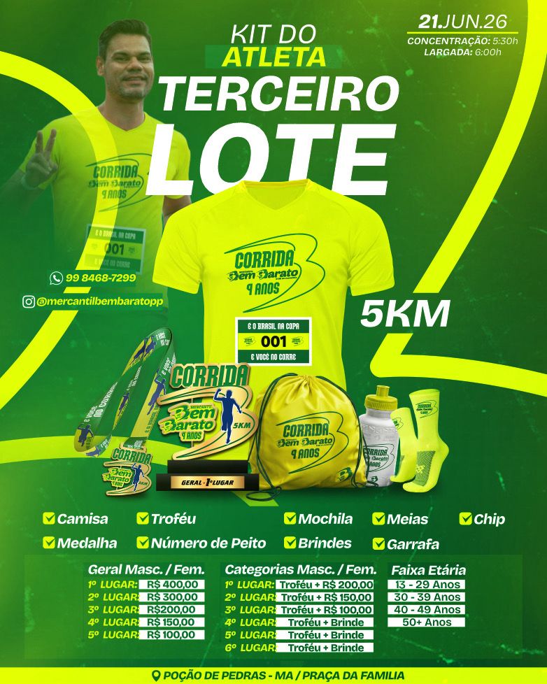 CORRIDA  BEM BARATO - 9 ANOS - Banner