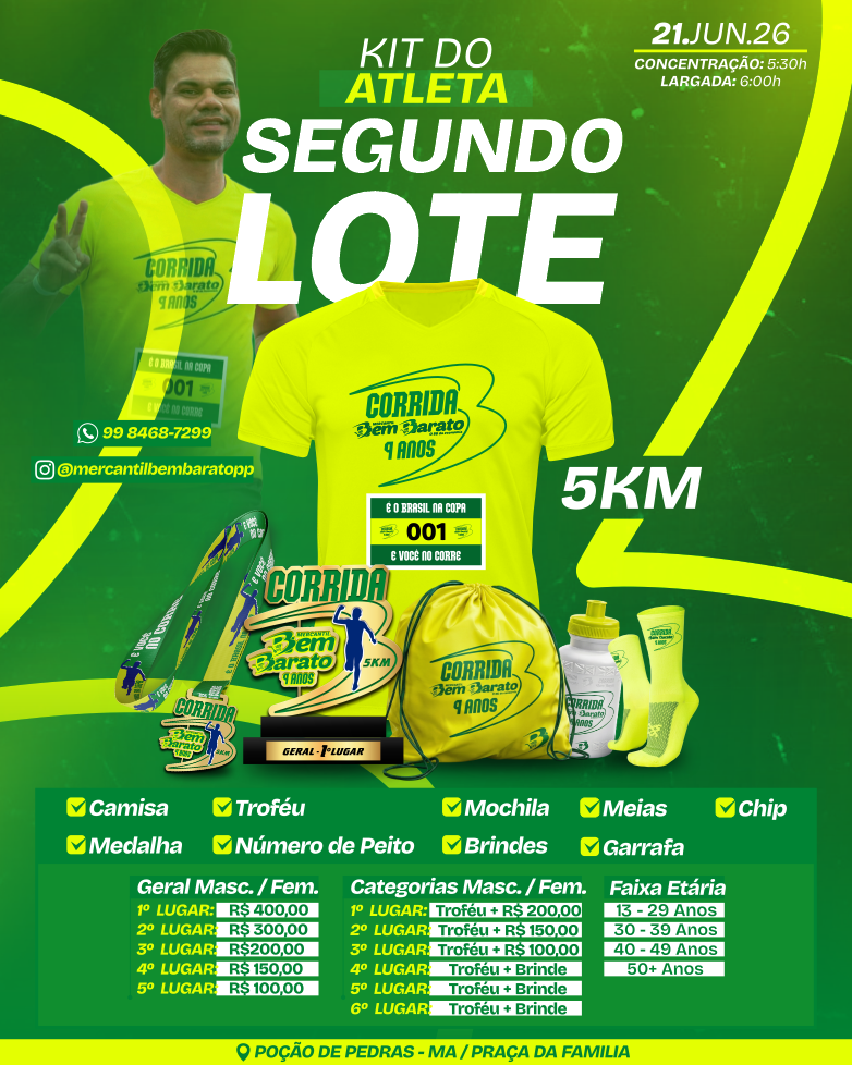 CORRIDA  BEM BARATO - 9 ANOS - Banner