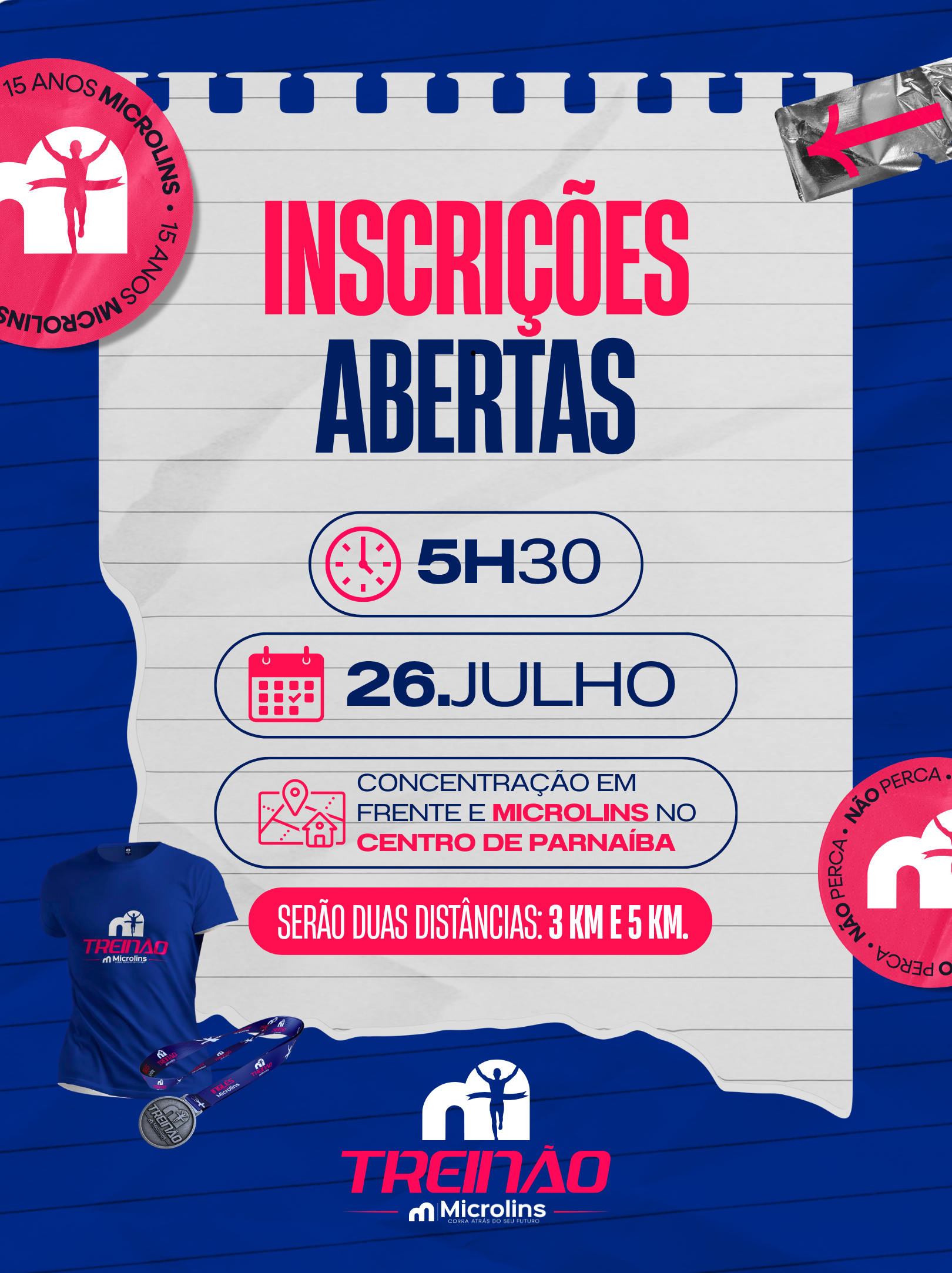Treinão microlins - 15anos - Parnaíba (PI) - Banner