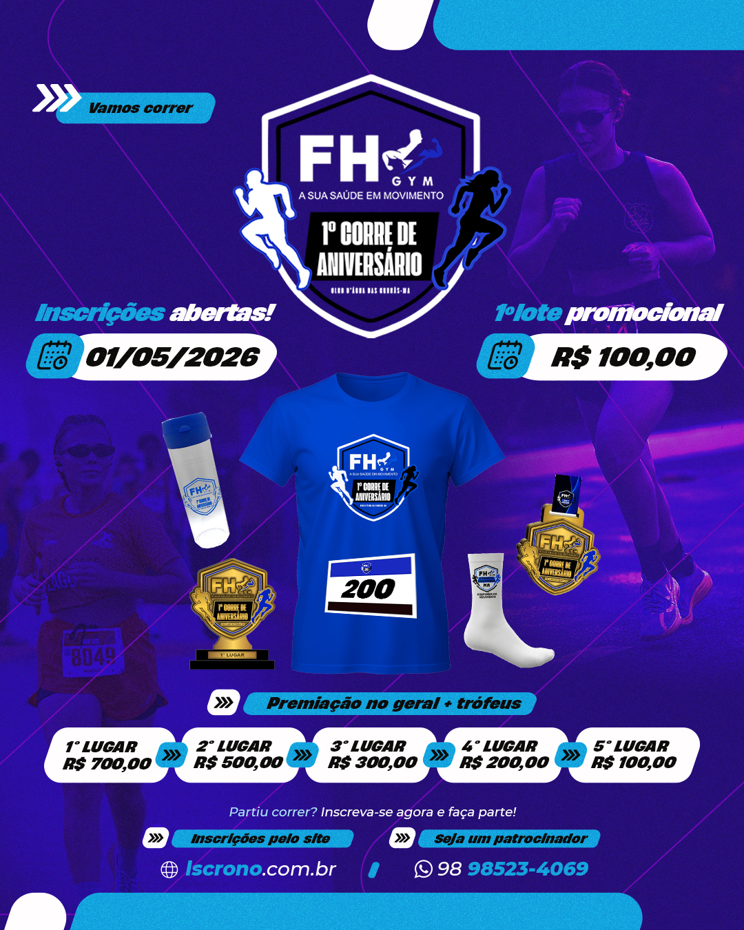 1º CORRE DE ANIVERSÁRIO ACADEMIA FHGYM - Banner