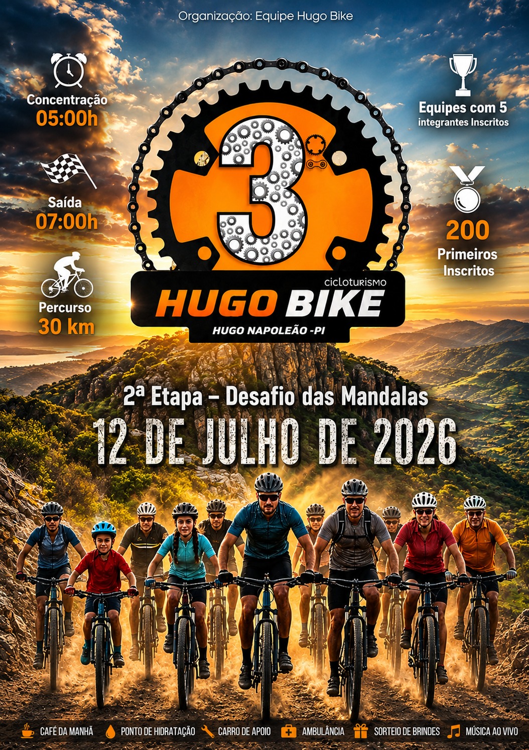 3º Hugo Bike – 2ª Etapa Desafio das Mandalas - Banner