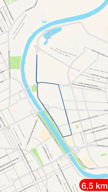 Imagem do Percurso - Night Run Club