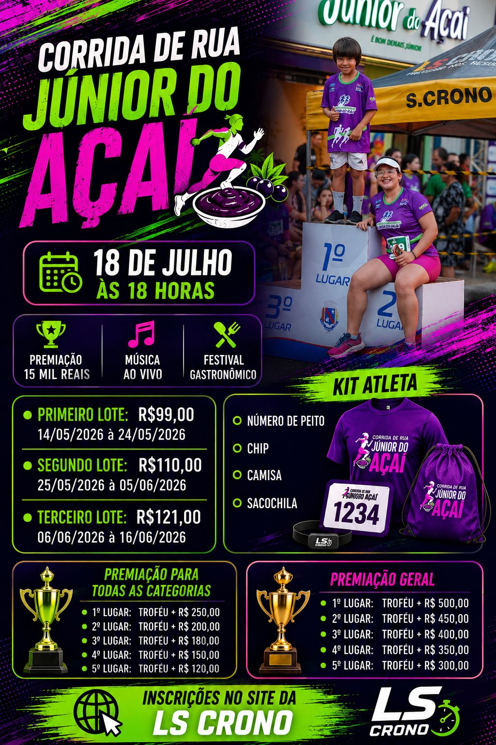 2ª CORRIDA JUNIOR DO AÇAÍ  - Banner