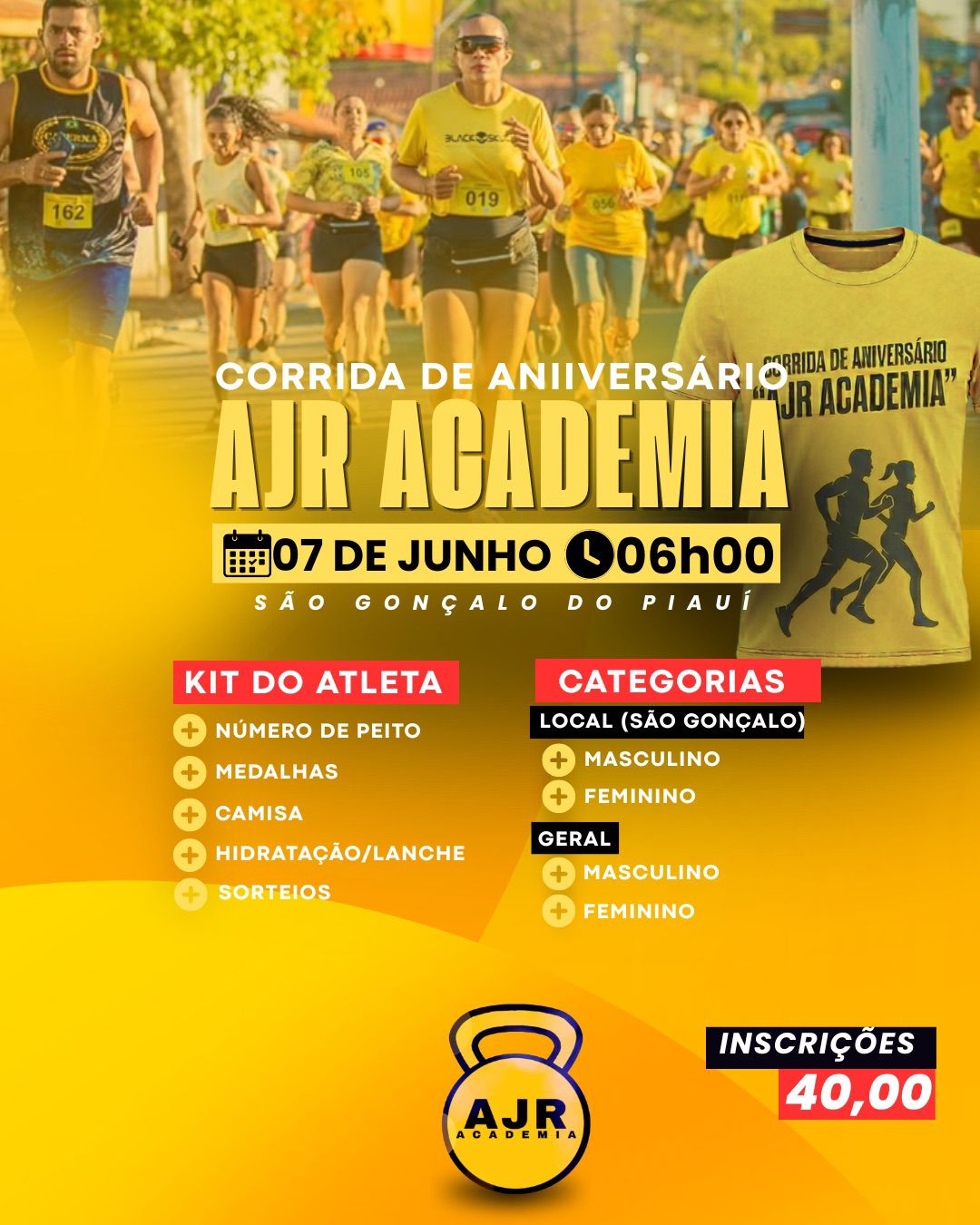 CORRIDA DE ANIVERSÁRIO AJR ACADEMIA - Banner