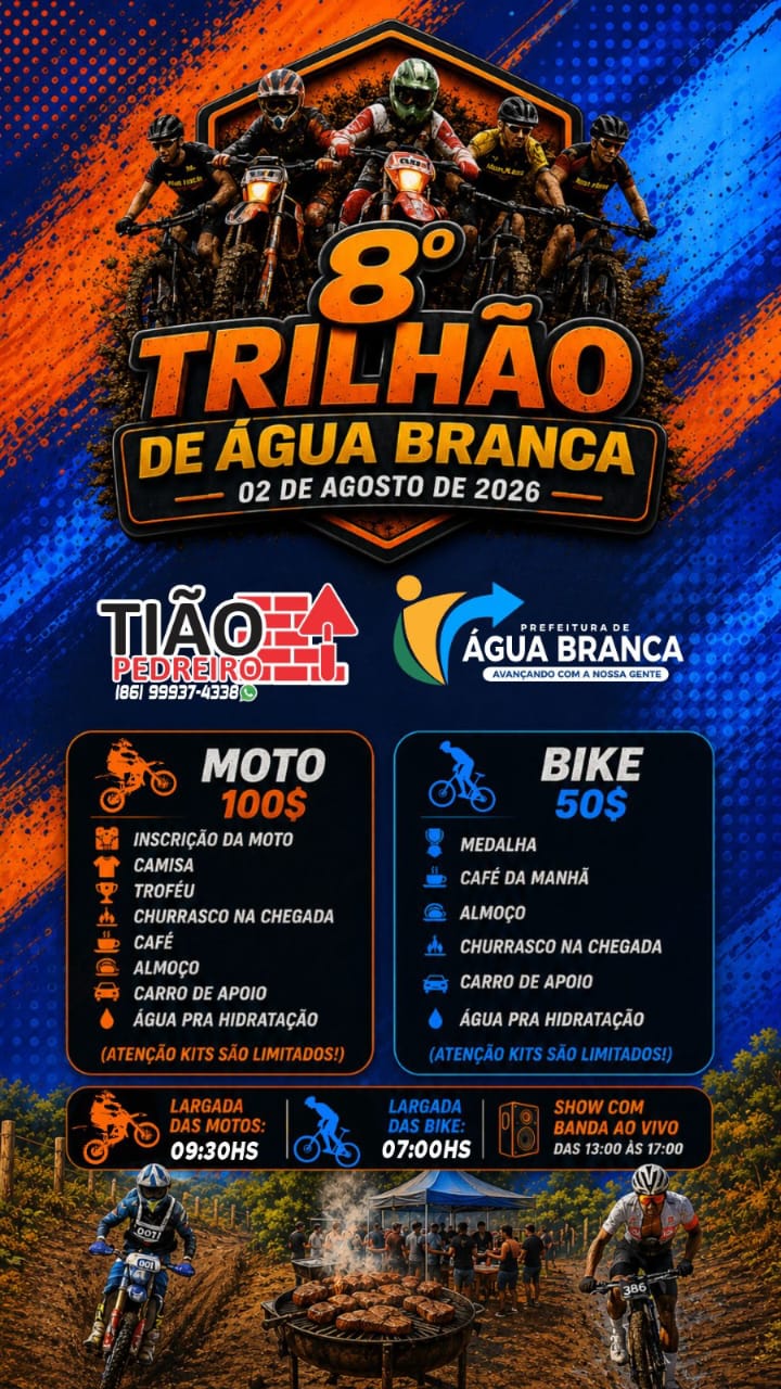 8º TRILHÃO DE ÁGUA BRANCA - Banner