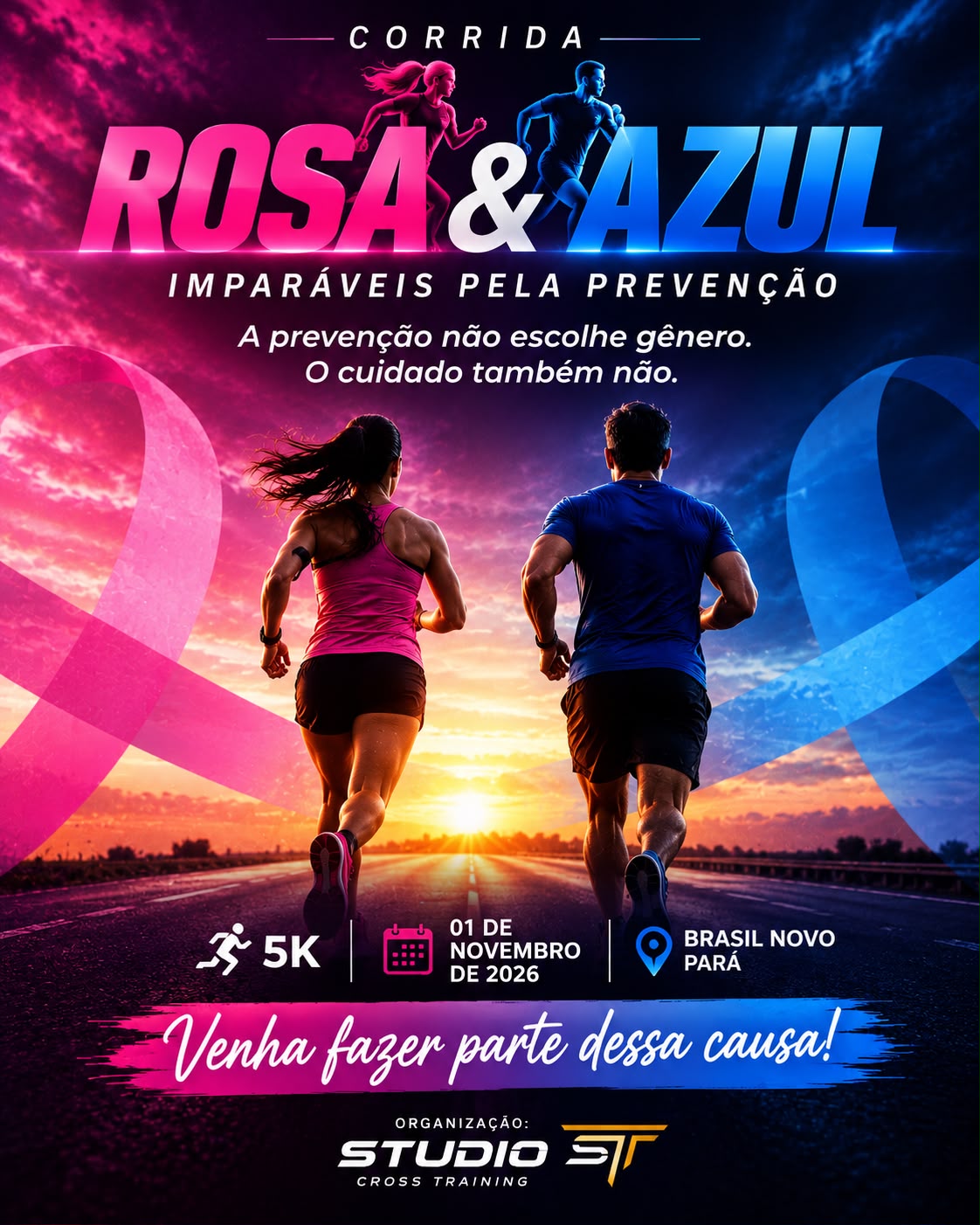 CORRIDA ROSA & AZUL - Banner